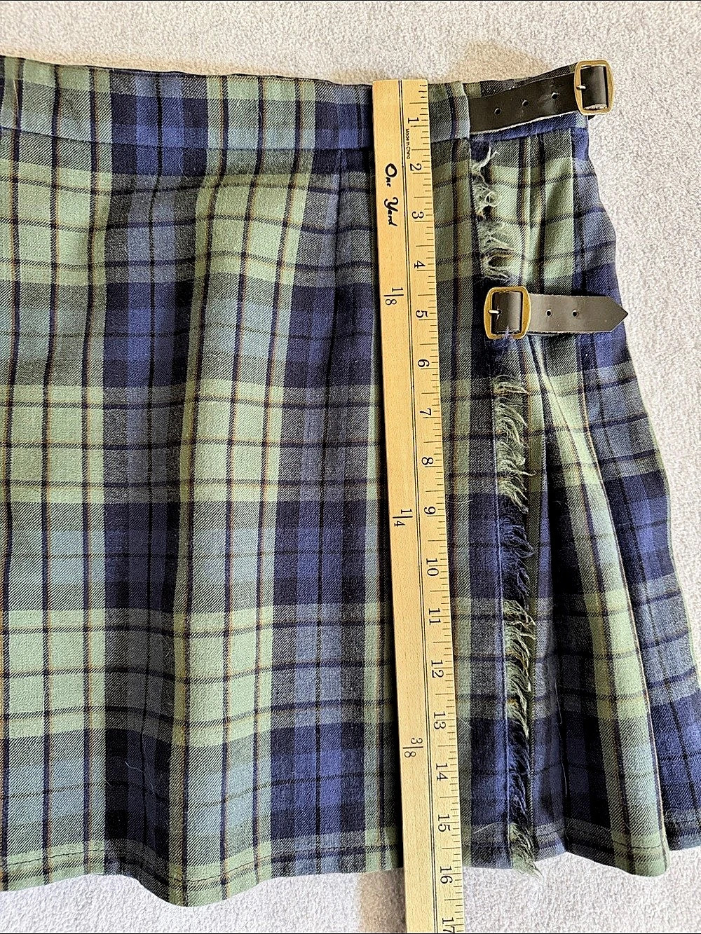 Laura Ashley Vintage Wool Great Britain Plaid Tartan Mini Skirt XS 90s Grunge - Picture 12 of 13